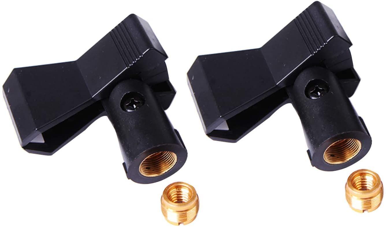 2 Pack Universal Adjustable Wireless Microphone Clip Holder With Adapter 5 Core MC 04 2PCS?D0102HX66MJ.)