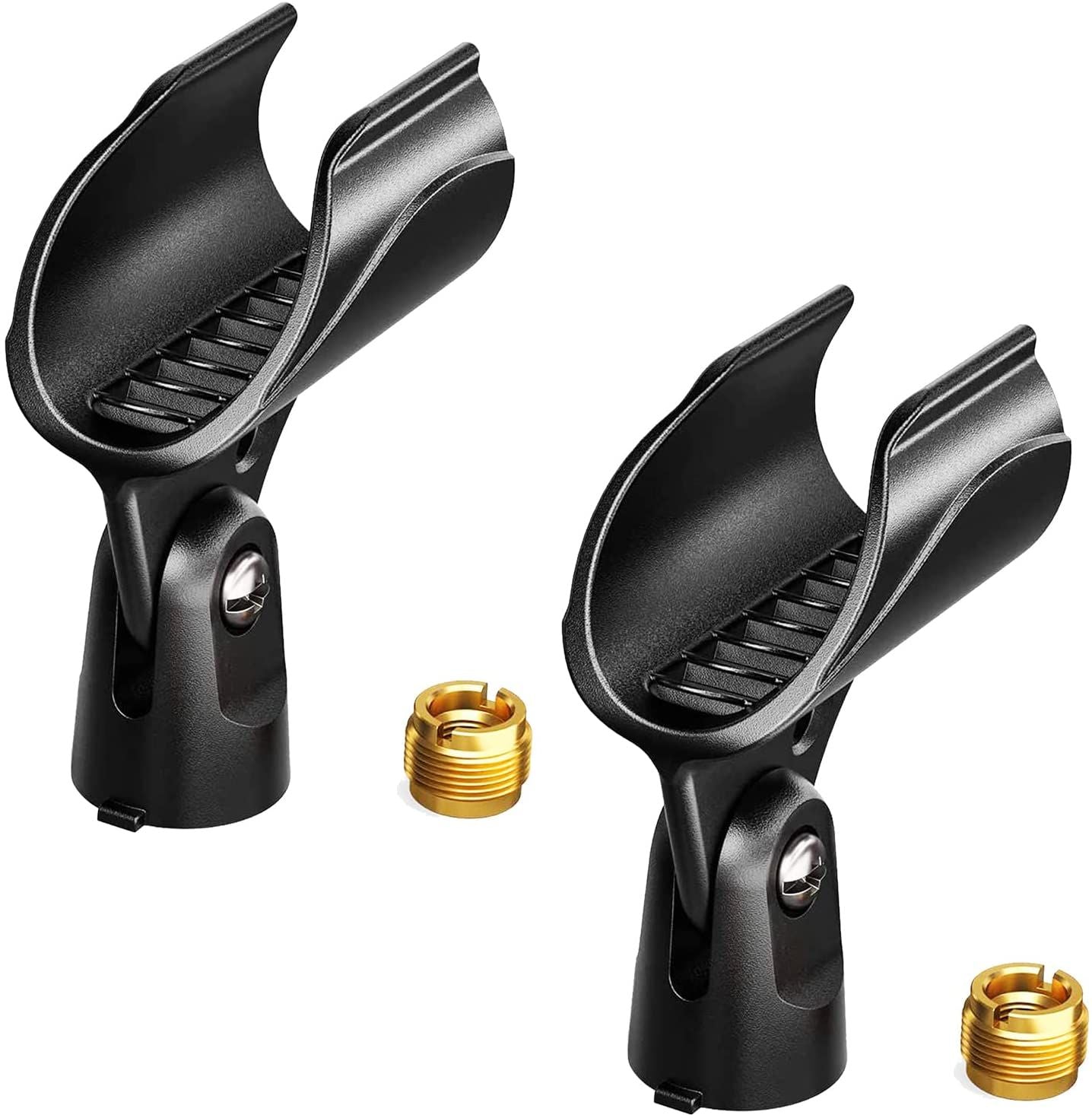 2-Pack Microphone Clip Break Resistant Stand Adapter for Handheld Wired Mics with  Barrel Diameter 5 Core MC 06 2PCS?D0102HX66Z