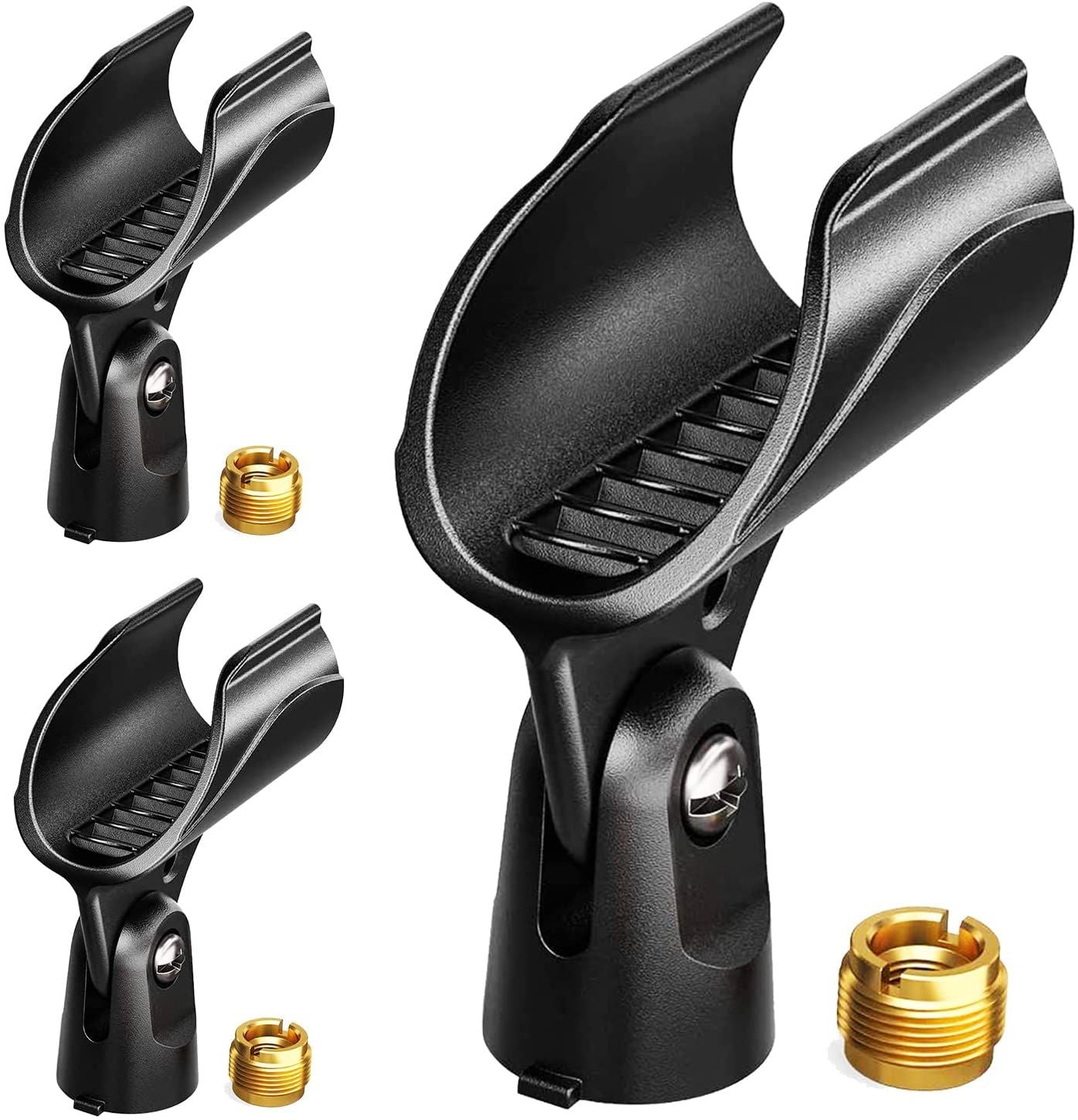3-Pack Microphone Clip Break Resistant Stand Adapter for Handheld Wired Mics with  Barrel Diameter 5 Core MC 06 3PCS?D0102HX66Z