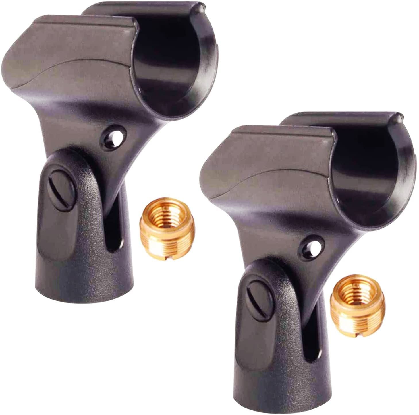 2-Pack Microphone Clip Break Resistant Stand Adapter for Handheld Wired Mics with  Barrel Diameter 5 Core MC 05 2PCS?D0102HX66Z